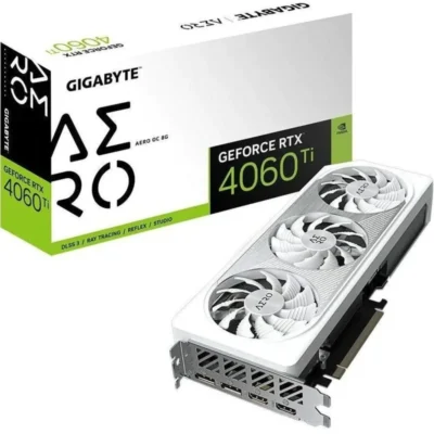 کارت گرافیک گیگابایت 4060 GEFORCE RTX Ti AERO OC 8G به همراه جعبه محصول