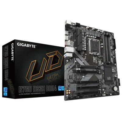 مادربرد گیگابایت B760 DS3H DDR4 به همراه جعبه محصول