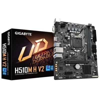 مادربرد گیگابایت H510M H V2 به همراه جعبه محصول