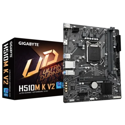 مادربرد گیگابایت H510M K V2 به همراه جعبه محصول