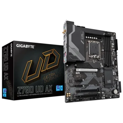 مادربرد گیگابایت Z790 UD AX به همراه جعبه محصول
