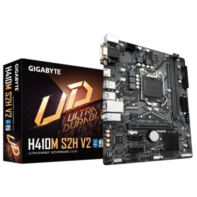 مادربرد گیگابایت H410M S2H V2 به همراه جعبه محصول