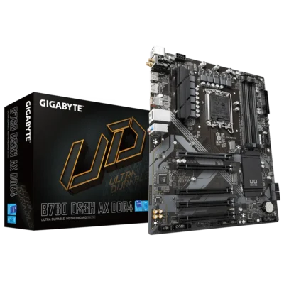 مادربرد گیگابایت B760 DS3H AX DDR4 به همراه جعبه محصول