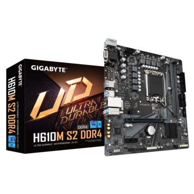 مادربرد گیگابایت H610M S2 DDR4 به همراه جعبه محصول
