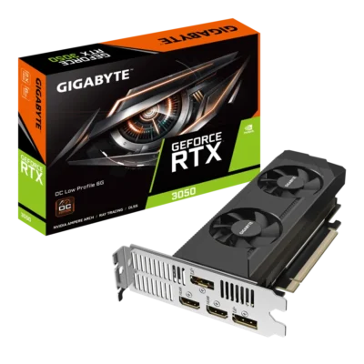 کارت گرافیک GeForce RTX 3050 OC Low Profile 6G به همراه جعبه محصول